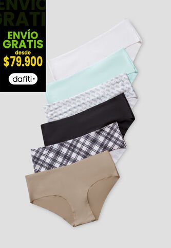 Cachetero Paq X6 Mujer Multicolor FI 105134 Formas Intimas