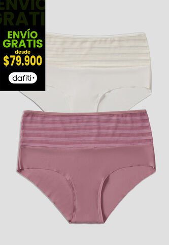 Cachetero Paq X2 Mujer Multicolor Fi 4588 Formas Intimas