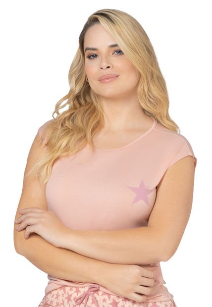 Camiseta Mujer Rosa Fi 5551