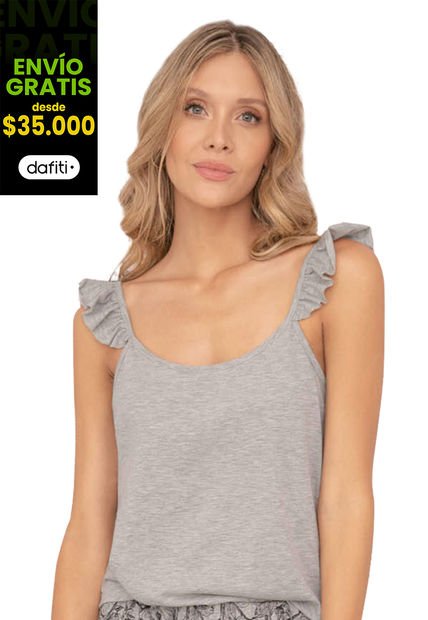 Camiseta Mujer Gris Fi 91683