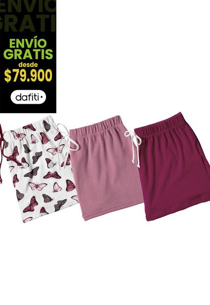 Short Paq X3 Mujer Multicolor Fi 3612