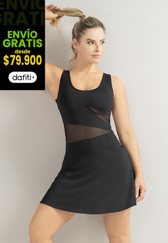 Vestido Mujer Negro FI 103004 Formas Intimas
