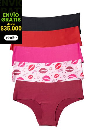 Cachetero Paq X5 Mujer Multicolor FI 31515 Formas Intimas