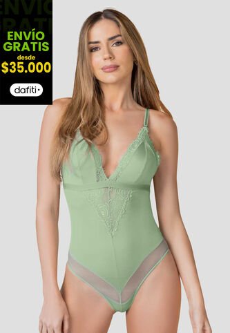 Body Mujer Verde FI 100831 Formas Intimas