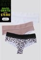 Cachetero Paq X3 Mujer Rosa Malva/Blanco/Estampado FI 96631 de Formas Intimas