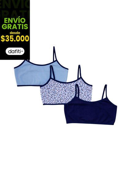 Top Niñas Infantil Set X3 Azul FI 59612