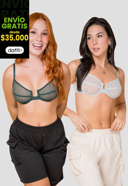 Brasier Paq X2 Mujer Multicolor FI 32685