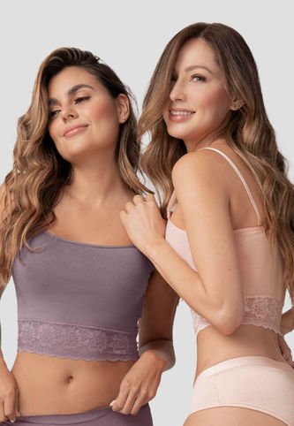 Crop Top Paq X2 Mujer Multicolor Fi 31545 Formas Intimas