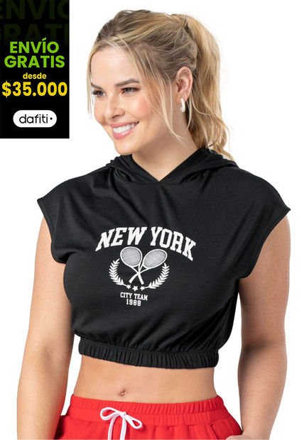 Camiseta Mujer Negro Fi 4998
