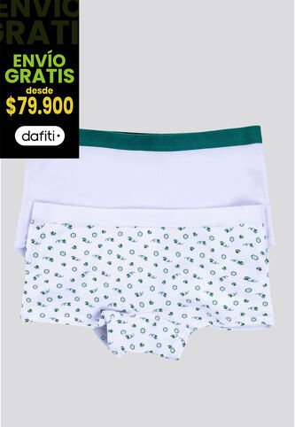 Cachetero Niñas Infantil PX2 Blanco/Estampado FI 3852 Formas Intimas