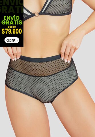 Cachetero Paq X2 Mujer Negro-Crema Fi 112539 Formas Intimas