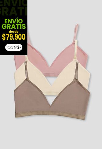 Top Paq X3 Mujer Multicolor Fi 9949 Formas Intimas