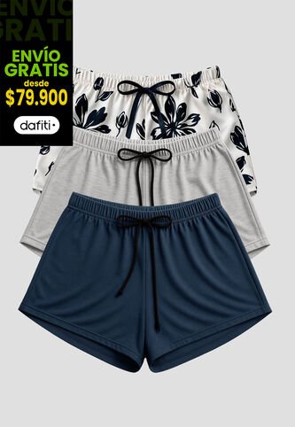 Short Paq X3 Mujer Multicolor Fi 112360 Formas Intimas