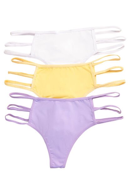 Brasilera Paq X3 Mujer Lila-Amarillo FI 91619