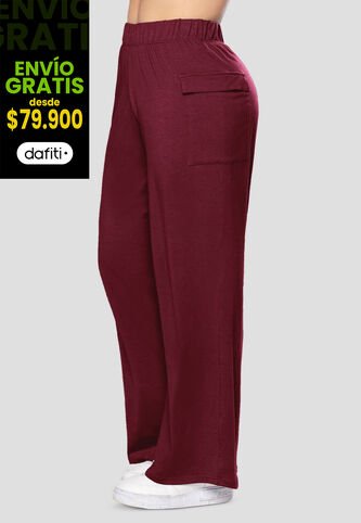 Pantalón Sudadera Mujer Vinotinto Fi 7338 Formas Intimas