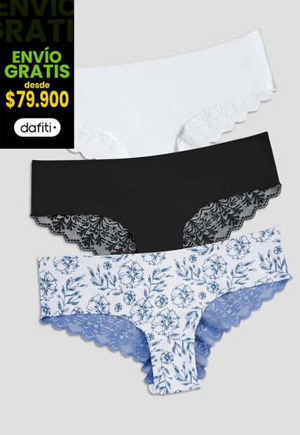 Cachetero Paq X3 Mujer Multicolor Fi 110000