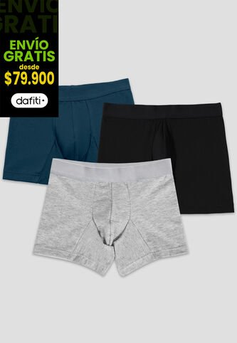 Bóxer Paq X3 Infantil Masculino Multicolor Fi 110007 Formas Intimas