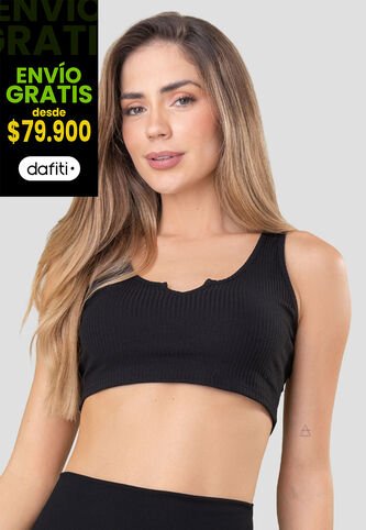 Crop Top Mujer Negro Fi 110507 Formas Intimas