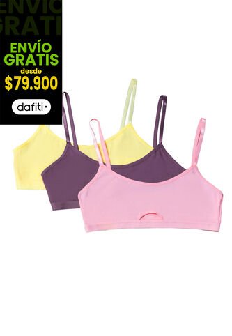 Top Paq X3 Mujer Multicolor Fi 2616 Formas Intimas