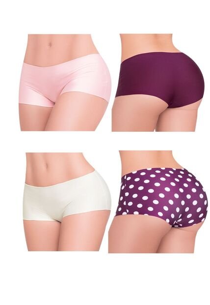 Cachetero Paq X4 Para Mujer Multicolor FI