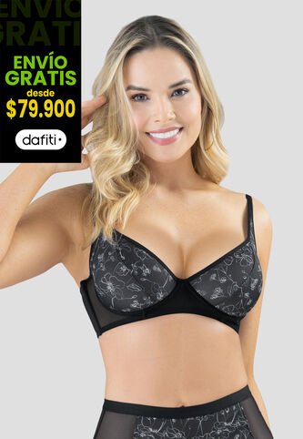 Brasier Mujer Negro Fi 96568 Formas Intimas