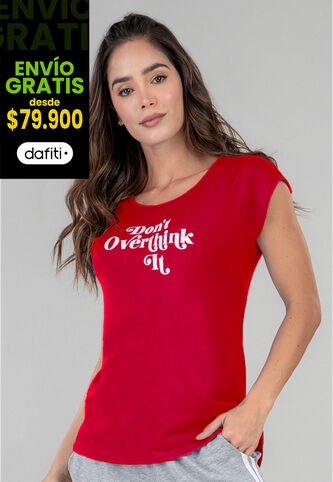 Camiseta Mujer Rojo Fi 92714 Formas Intimas