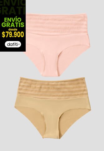 Cachetero Paq X2 Mujer Multicolor FI 4588 Formas Intimas