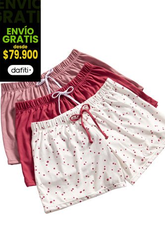 Short Paq X3 Mujer Multicolor Fi 32784 Formas Intimas