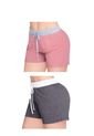 Short Paq X2 Para Mujer Negro Cross/Palo De Rosa Oscur FI de Formas Intimas