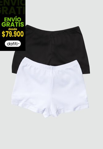 Cachetero Paq X2 Mujer Bicolor Blanco/Negro FI 96216 Formas Intimas