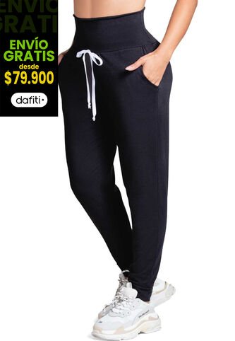 Pantalón Sudadera Mujer Negro FI 77393 Formas Intimas