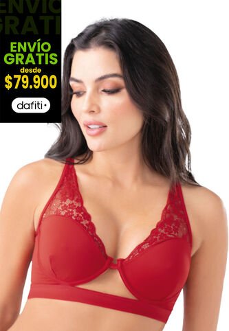Brasier Mujer Rojo Fi 4141 Formas Intimas