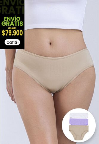 Panty Paq X3 Mujer Caramelo FI 96572 Formas Intimas
