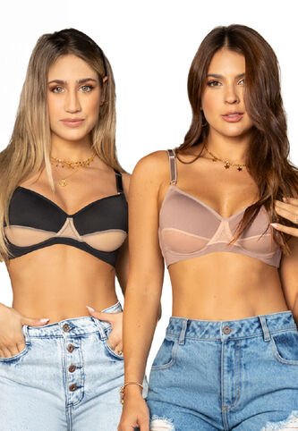 Brasier Paq X2 Mujer Multicolor FI 1917 Formas Intimas