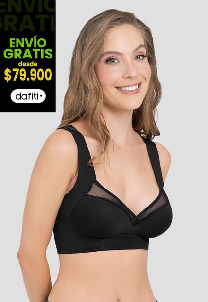 Brasier Mujer Negro Fi 104686