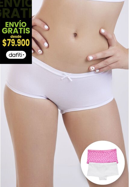 Cachetero Paq X2 Infantil Femenino Lila Tech FI 92352