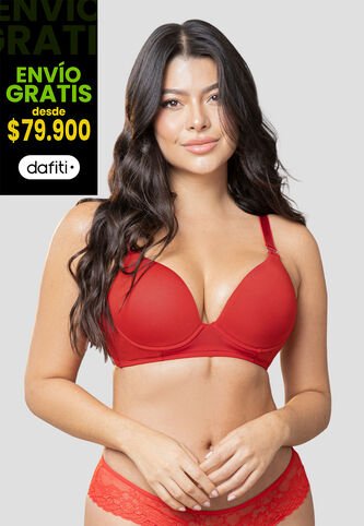 Brasier Mujer Rojo Fi 103874 Formas Intimas