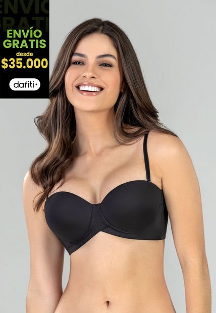 Brasier Mujer Negro FI 3107
