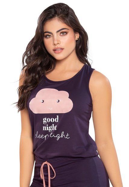 Camisa Pijama Mujer Morado FI 96862