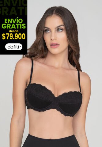 Brasier Mujer Negro FI 103349 Formas Intimas