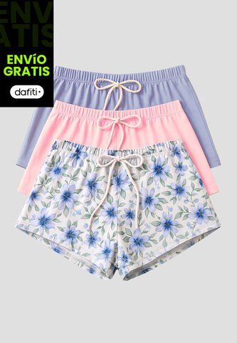 Short Paq X3 Mujer Multicolor Fi 111894 Formas Intimas