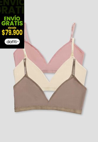 Top Paq X3 Mujer Multicolor Fi 9949 Formas Intimas