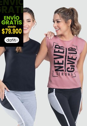 Camiseta Paq X2 Mujer Bicolor FI 89803