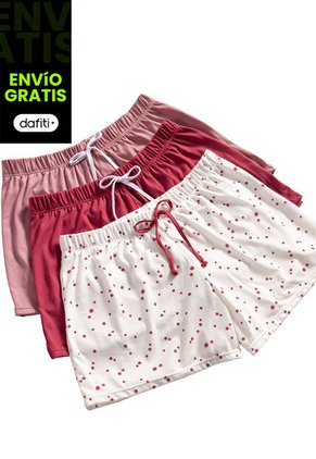 Short Paq X3 Mujer Multicolor Fi 32784