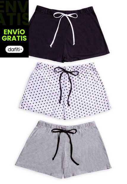 Short Paq X3 Mujer Multicolor Formas Intimas 76308