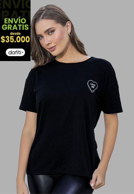 Camiseta Mujer Negro FI 33548