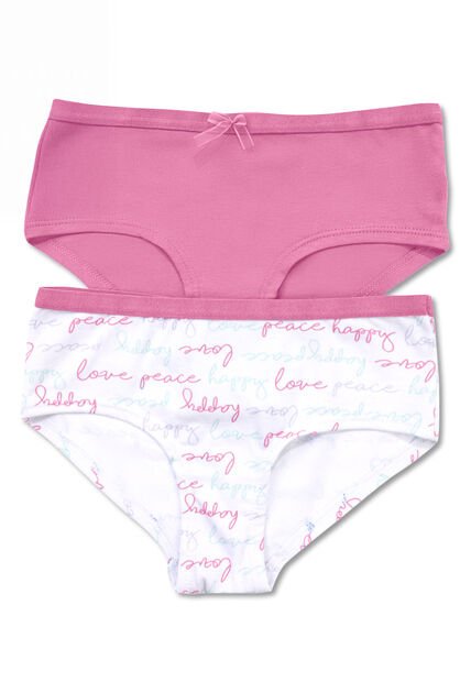 Cachetero Paq X2 Infantil Femenino Rosado Fi 33837