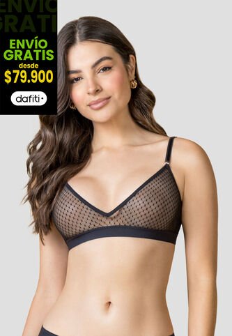 Bralette Mujer Negro Fi 110755 Formas Intimas