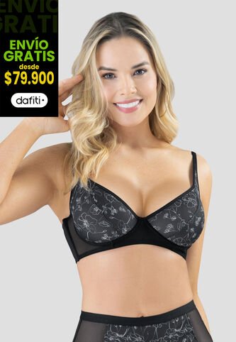 Brasier Mujer Negro Fi 96568 Formas Intimas