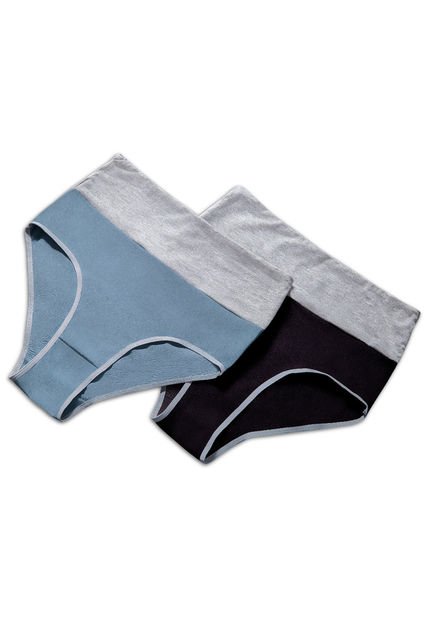 Cachetero Paq X2 Mujer Negro-Azul FI 89849